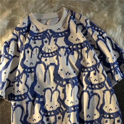 Tusky T-shirt Loose Short Women sleeve Girl Hawaiian Summer Casual Beach Short Sleeve Oversized Tops 2021 Fashion