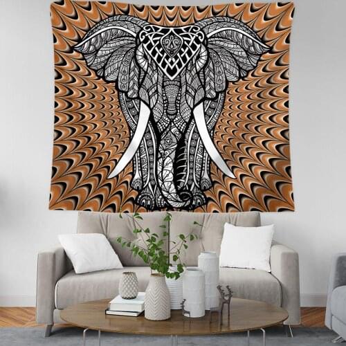 PLstar Cosmos Watercolor Elephants Tapestry 3D Printing Tapestrying Rectangular Home Decor Wall Hanging New style-2