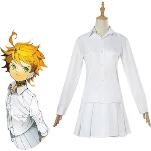 Anime The Promised Neverland Cosplay Costume Emma Norman Role Paly Full Set Costumes Adult Men Women Carnival Tops Pants Skirts
