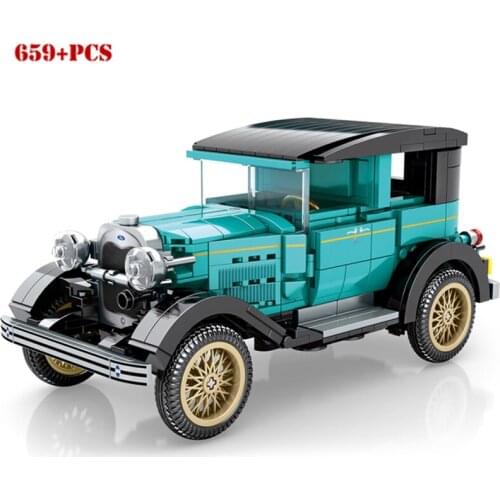 SEMBO City Creative Classic Technical Vintage Car Speed Champion Supercar Racing Building Blocks Retro Vehicle Toys For Children
