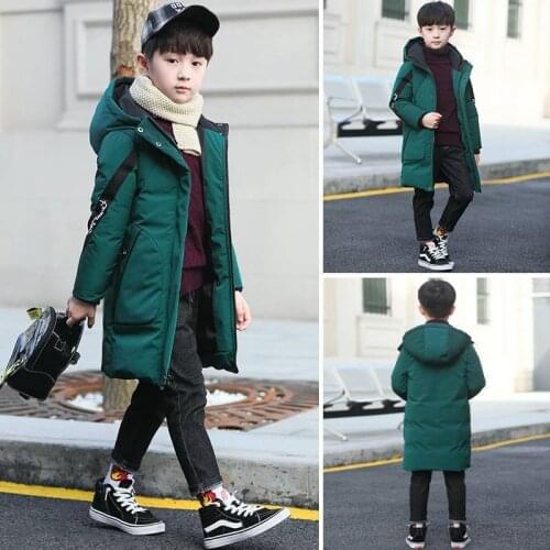 10 13 14 Years Russian Fur Hooded Jackets Teenage Boys Girls Solid Winter Coats 2021 Children Outerwear Outfit Kid Boys Clothes
