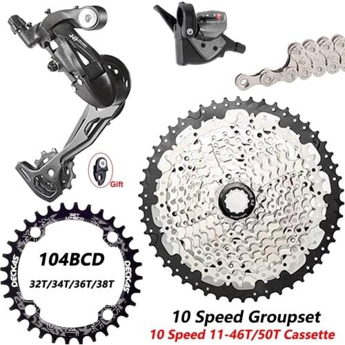 ZTTO MTB 1*10 Speed Groupset shifter Rear Derailleur 11-46T 50T Cassette K7 Sprocket for m610 m670 x5x7 single crankset system