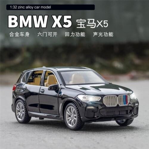 New 1:32 Simulation Bmw X5 Alloy Car Model City Suv Sound And Light Metal Pull Back Car Decoration Toy Car Boy Gift Collection