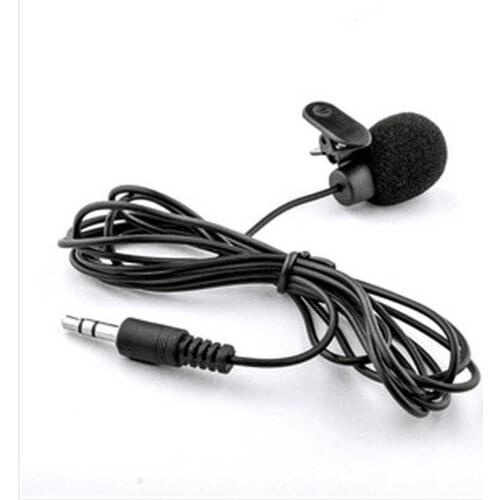 Newly Mini Mic 3.5mm Jack Tie Clip Microphones Smart Phone Recording PC Clip-on Lapel For Speaking Singing Speech