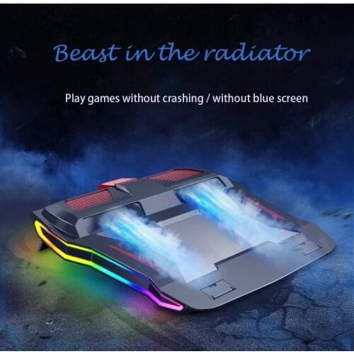 Cooling Base RGB Gaming Laptop Cooler Adjustable Notebook stand 3000 RPM Powerful Air Flow Cooling Pad Compatible With Notebook
