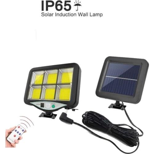 Seperable Powerful Remote Control COB Solar Light Led Outdoor Solar Lamp Motion Sensor Garden Wall Street Lights Decor Lighting