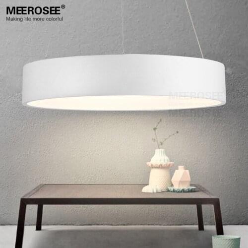 Modern Led Pendant Light Fixture Led Living Room Bed Room Stair Ring Light Acrylic Lustres Lamp White Restaurant Suspension Lamp