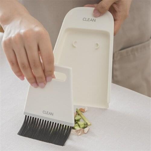 Creative Bar Coffee Grinder Mini Cleaning Brush Dustpan Set Household Broom Sweep Office Desktop Wiper Scrape Kitchen Gadgets