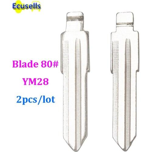2PCS/lot Universal Flip Remote Key Blade 80# Car Key Blank For Vauxhall Opel With Left Groove NO. 80 YM28 fly key