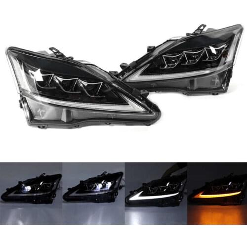 VLAND Full LED Projector Dynamic Headlights Assembly Clear Lens Fit for Lexus IS250 IS350 ISF 2006-2013 LHD Car Styling