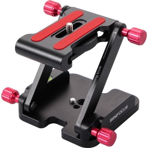 Z Flex Tilt Tripod Head Folding Quick Release Plate Camera Aluminum Alloy Rail Bracket for DSLR Camera Stabilizer Gear 4 screw