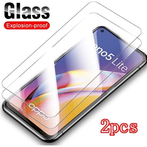 2pcs full cover glass for oppo reno 5 lite glass screen protector appo reno 5lite 5 light cph2205 6.43'' protective glass films