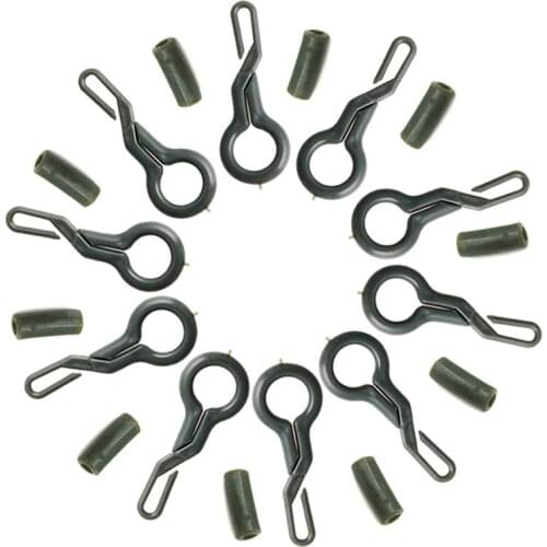 20Pcs Carp Fishing Accessories Back Lead Clips Silicone Sleeves Locking Tube Fishing Convert Lead Weight Sleeves Carp Rig Tackle