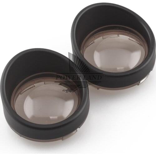 1pair Black Housing Visor Ring Turn Signal Light Smoke Lens Cover For Harley Touring FLHR FXRT 1985-2016 Free Shipping