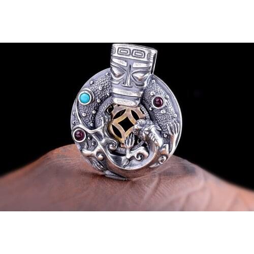 100% 999 sterling silver handmade original design dragon pendant