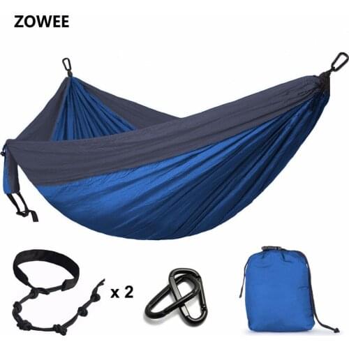 118inches x 79inches Parachute Hammock Camping Survival Double Person Parachute outdoor furniture with Tree Friendly belt