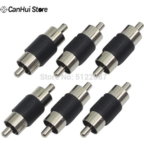 2pcs RCA Male to Male AV Audio Video Plug Jack Extension Cable Connectors RCA Male to Connectors Couplers Adapters Household