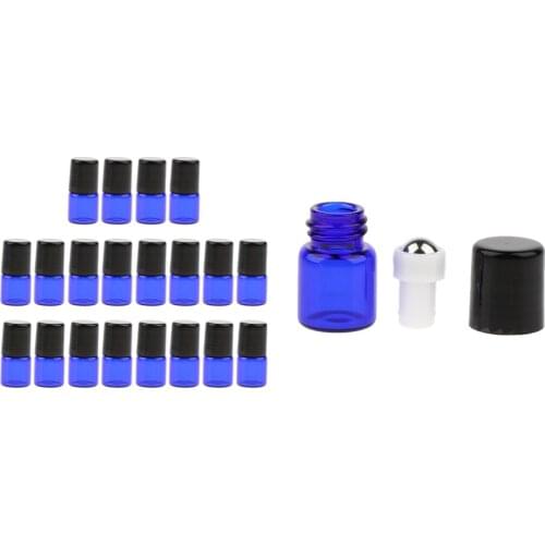 20 Refillable Roller Bottles for Aromatherapy Essential Oils