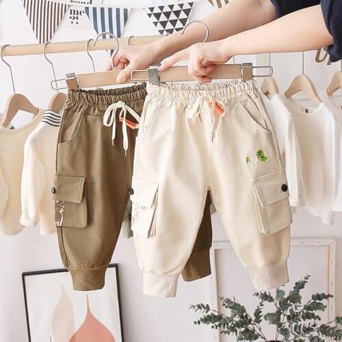 2021 New Sport Children Cartoon Long Pants Baby Boys Girls Casual Clothing Infants Sport Fashion Kids Spring Trousers 0-5 Year