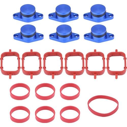 6x 22mm 6x 33mm Car Auto Engine Intake Diesels Swirl Flap Blanks Repair Kit With Manifold Gaskets for BMW Swirl Flap Blanking