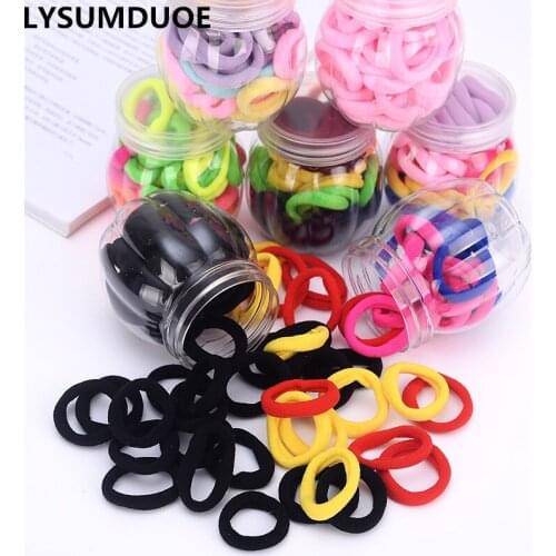 Girls Hair Accessories Elastic Hair Bands Gift Box Hairband Cute Headdress Candy Color Rainbow Rubber Bands Hair Hoop Scrunchy