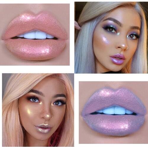 Glitter Liquid Lipstick Lip Plumper Gloss Crystal Glow Laser Holographic Lipsticks Mermaid Pigment Shiny Lipgloss Tube Makeup