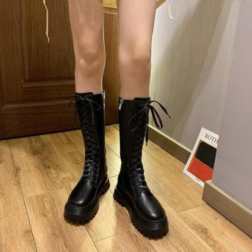 Lace-up Zipper Boots Short Boots Wear-resistant Non-slip Womens Boots Spring Autumn Female British Style 2021 Wild Thick Sole
