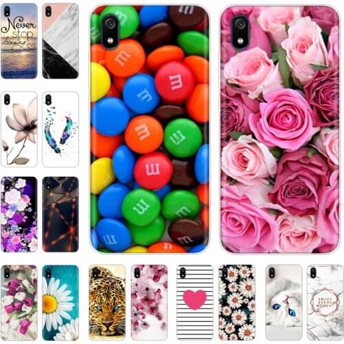 For Redmi 7A Case Painted Soft Silicone Phone Case for Xiaomi Redmi 7A Bumper Back Cover TPU Funda Shells for Redmi7A 7 A Coque
