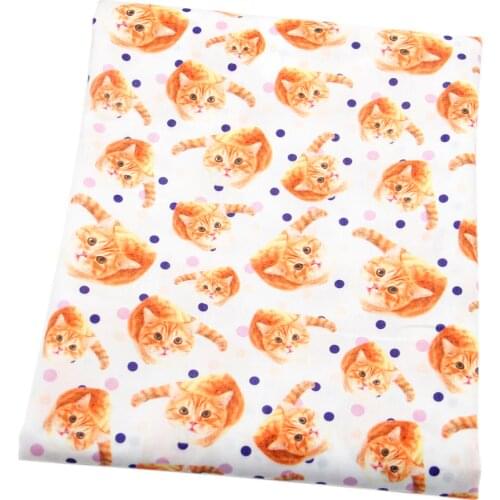 David accessories 50*145CM patchwork cotton cat fabric for Tissue Kids Bedding textile Sewing Tilda Doll, DIY materials,43306