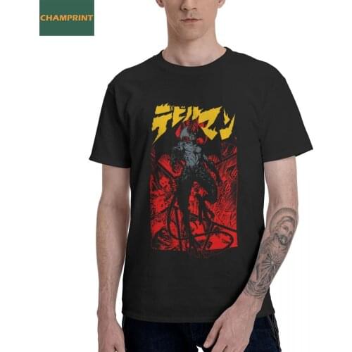 Debiruman Rising Devilman Crybaby T Shirts Mens Pure Cotton T-Shirts Crew Neck Anime Tee Shirt Short Sleeve Clothes Big Size