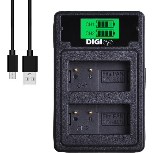 DMW-BLC12 BLC12E BLC12PP BLC12 Dual USB Charger for Panasonic Lumix FZ1000,FZ200,FZ300,DMC-GX8,G5,G6,G7,GH2