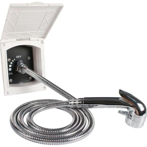 TOPWELLRV RV Accessories Exterior Shower Box Kit with Shower Head for RVs Boats Campers