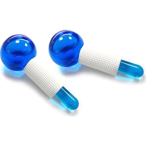 Crystal Ice Hockey Energy Massage Face Beauty Eye Massager Ice Globes Beauty Ball Eyes Beauty Roller Water Wave Ball 2Pcs/Lot
