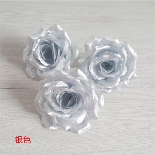 20PCS 10cm Artificial Silk Roses Flower Head for Wedding Birthday Party Decoration DIY Flower Wall Arch Bride Wrist Fake Flowers