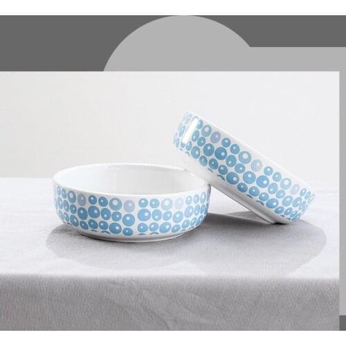 Cat supplies Dog bowl cat bowl drinking bowl ceramic bowl food bowl food bowl protective neck dog