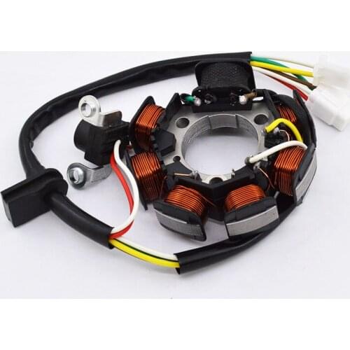 Motorcycle 7 Poles 6 Wire for YAMAHA JY110 JS110 JYM110 F8 E8 Crypton 110 110cc Magneto Stator Coil Generator
