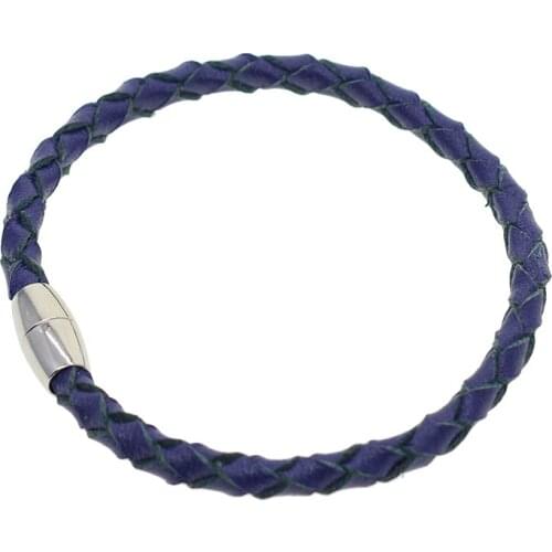 Set of 20 Leather Kumihimo Bracelet Brass Barrel Magnetic Clasps Jewelry Making