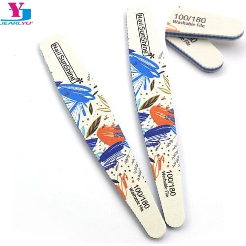 100/180Nail File10pcs/lot Sandpaper Professional Accessories Washable Tool All UV Gel Emery Board File Set Strong Thick Nagelvij