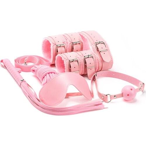 Appeal Plush SM Suit Adult Products Couple Training Handcuffs Bundle Bondage 7-piece Set Alternative Sex Toys