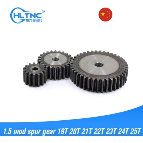 1.5 die spur gear 19T 20T 21T 22T 23T 24T 25T teeth straight metal gear tooth surface quenched 45 # steel thickness