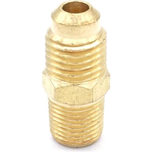 SAE Thread 7/16"-20 UNF Fit Tube OD 1/4" -1/8" NPT Male Brass SAE 45 Degree Pipe Fitting Adapters 229PSI