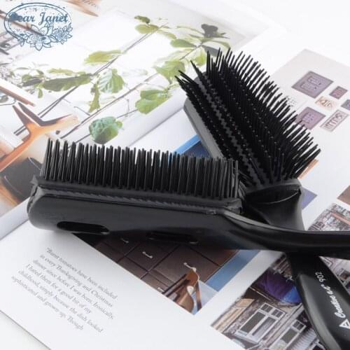 1pc Black Removable Detangling Hair Brush Pompadour Men Styling Shower Massage Scalp Comb Salon Hairdressing Handle Tangle Comb