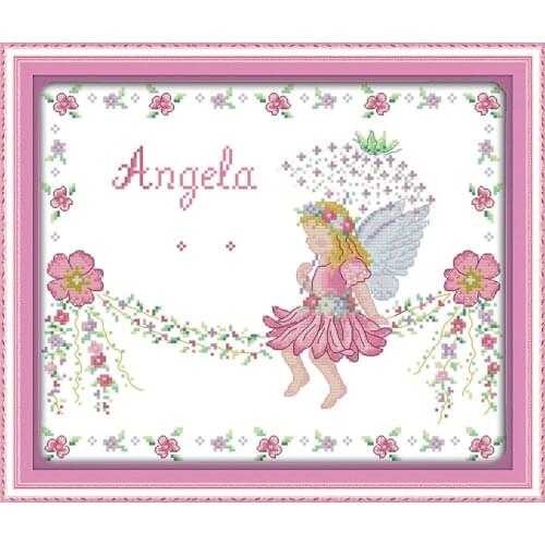 Little Angel Birth Certificate Counted Cross Stitch Sets Wholesale Cross-stitch Kits Embroidery Needlework