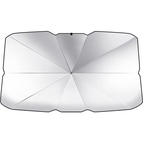Upgraded Windshield Sun Shade Foldable Umbrella UV Rays Prevention Reflective Sunshade for Car Front Window Blocks