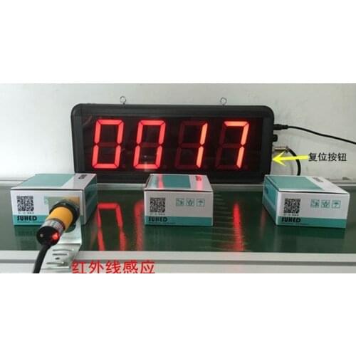 LED counter sensing large screen sensor electronic infrared counter Factory conveyor belt production line count industrial count