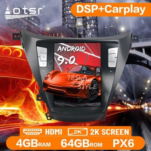 Tesla Big Screen Android 9.0 PX6 Car Radio Multimedia Player For Hyundai Elantra 2011-2016 GPS Navigation Auto Audio Stereo 2K