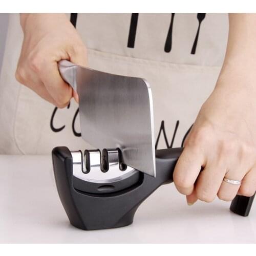 Knife Sharpener 3 in 1 Diamond Coated&Fine Rod Knife Shears Scissors Sharpening Stone System Stainless Steel Blades
