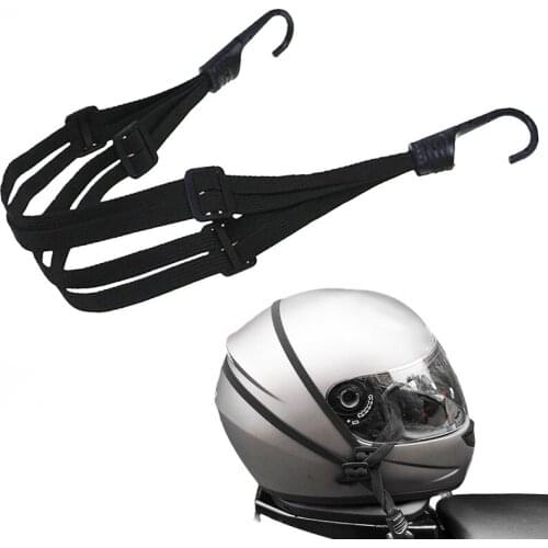 60cm Universal Motorcycle Helmet Straps Moto Helmet Net Motocross Accessories Hooks Luggage Retractable Elastic Rope Fixed Strap