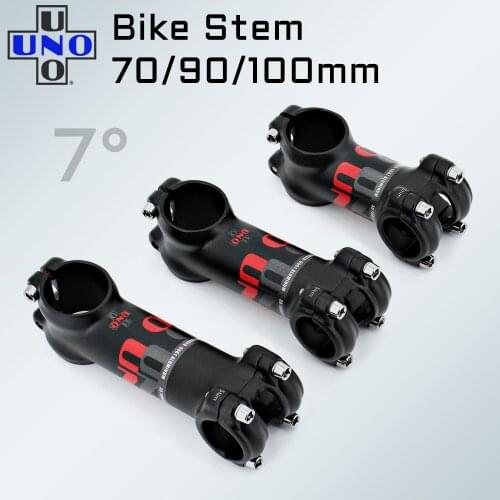 UNO Stem Bike 7 Degree Ultralight MTB Road Stem Fork 28.6 25.4mm 70/90/100mm Mountain MTB Bicycle Kalloy aluminum bicycle stem