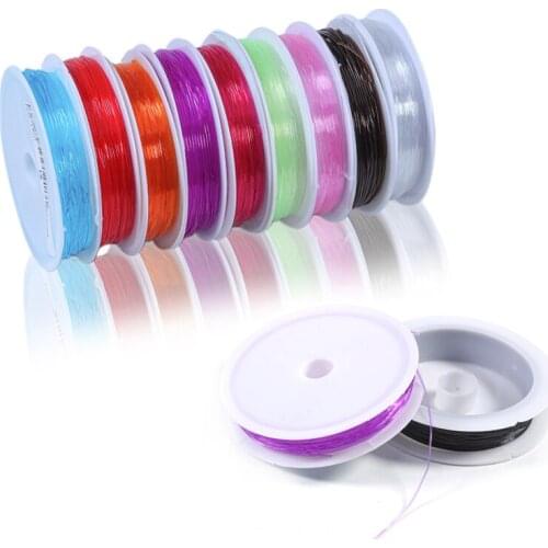 1Roll 0.4-1.2MM Color Transparent Stretchy Elastic Rope String Line Cord Beading Beads DIY for Jewelry Making Bracelet&Necklace